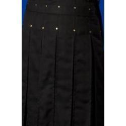 XL Black Kilt w/Antique Brass Rivets